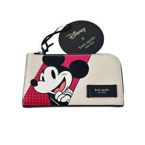 Kate Spade Disney Mickey Mouse Small Slim Bifold Wallet